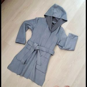 Suede trench jacket